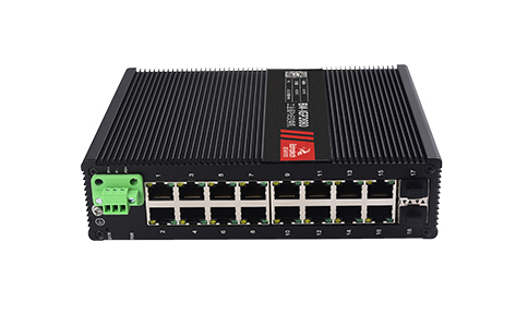 佰馬管理型 2 光 16 電千兆工業(yè)交換機(jī)，支持WEB管理，SNMP、VLAN等，支持環(huán)形拓?fù)洹⑿切屯負(fù)?、總線拓?fù)涞冉M網(wǎng)，廣泛應(yīng)用于智能交通、智慧樓宇、智慧工廠、智慧園區(qū)、智慧城市等領(lǐng)域。